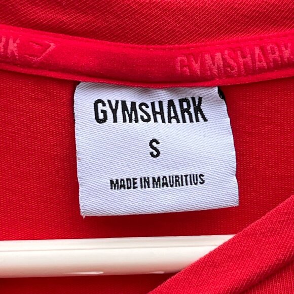 Gymshark Red Cotton Logo Short Sleeve T Shirt Size S - Picture 3 of 8